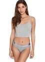 Victorias secret tanga kalhotky bavlněné Cotton Stretch šedé