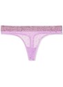 Victorias Secret tanga bavlněné kalhotky Cotton Heartbreaker Orchid Pink