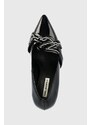 Kožené kotníkové boty Karl Lagerfeld SARABANDE černá barva, KL30919D