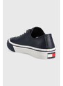 Tenisky Tommy Jeans Leather Vulc Tjm Ess pánské, tmavomodrá barva