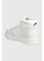Kožené sneakers boty Tommy Jeans Leather Basket Midcut bílá barva