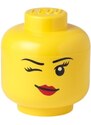 Lego Žlutý úložný box ve tvaru hlavy LEGO Whinky 19 cm
