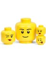 Lego Žlutý úložný box ve tvaru hlavy LEGO Girl 24 cm