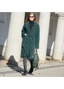 Due Linee Dámský oboustranný kabát smaragdový