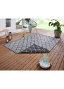 NORTHRUGS - Hanse Home koberce Kusový koberec Twin-Wendeteppiche 105456 Night Silver – na ven i na doma - 120x170 cm