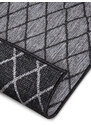 NORTHRUGS - Hanse Home koberce Kusový koberec Twin-Wendeteppiche 105456 Night Silver – na ven i na doma - 120x170 cm