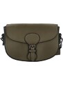 Paolo Bags Trendová koženková crossbody Atlay, tmavě zelená