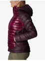 Fialová dámská vzorovaná prošívaná zimní bunda s kapucí Columbia - Dámské