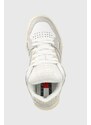 Kožené sneakers boty Tommy Jeans En0en02053 Wmns Droid Low béžová barva