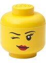 Lego Žlutý úložný box ve tvaru hlavy LEGO Whinky 24 cm