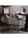 Hoorns Béžová koženková jídelní židle Montine
