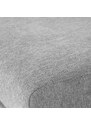 Hoorns Světle šedá látková lenoška Coulee 200 cm, levá