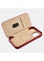 Knížkové pouzdro pro iPhone 14 Pro MAX - iCarer, Curved Edge MagSafe Red