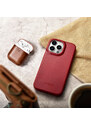 Knížkové pouzdro pro iPhone 14 Pro MAX - iCarer, Curved Edge MagSafe Red