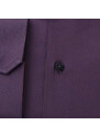 Willsoor Pánská slim fit košile fialové barvy s hnědou kostičkou 14654