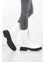 Cathay moda Bílé boty se šněrováním 0305-2WH
