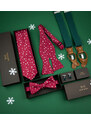 BUBIBUBI Červená vánoční kravata