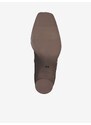 Světle hnědé kožené kotníkové boty na vysokém podpatku Tamaris - Dámské