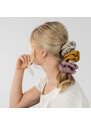 CLEANWEAR Dámská lněná scrunchies gumička do vlastů - ŽLUTÁ