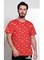 Cool Comics Pánské pyžamo dlouhé Býk - červená
