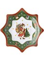 Vánoční tác na cukroví hvězda Veselé Vánoce, 21 cm, zelený Rosenthal