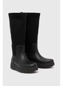 Holínky Calvin Klein Rain Boot Wedge High dámské, černá barva