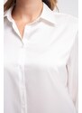 Gusto Satin Shirt - White