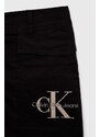 Dětská sukně Calvin Klein Jeans černá barva, mini