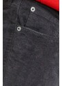Manšestrové kalhoty Hollister Co. šedá barva
