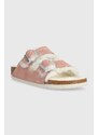 Semišové papuče Birkenstock Arizona Shearling růžová barva, 1023258