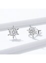 GRACE Silver Jewellery Stříbrné náušnice se zirkony Winter Romance, stříbro 925/1000