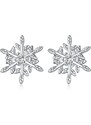 GRACE Silver Jewellery Stříbrné náušnice se zirkony Winter Romance, stříbro 925/1000