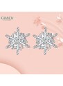 GRACE Silver Jewellery Stříbrné náušnice se zirkony Winter Romance, stříbro 925/1000