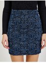 Tmavě modrá dámská vzorovaná mini sukně ORSAY - Dámské