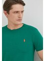 Bavlněné tričko Polo Ralph Lauren zelená barva
