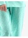 GINA Dámské dlouhé pyžamo se vzorem 19141P - peprmint akvamarín