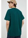 bavlněné tričko Levi's , zelená barva