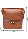 Tapple Středně hnědá crossbody kabelka se vzorem