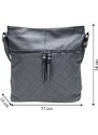 Tapple Středně šedá crossbody kabelka s koso vzorem