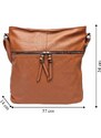 Tapple Středně hnědá crossbody kabelka s koso vzorem