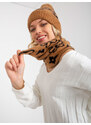 Fashionhunters Dámský zimní šátek velbloudí černé barvy