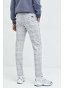 Kalhoty Hollister Co. pánské, šedá barva, ve střihu chinos