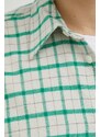 Košile Samsoe Samsoe , zelená barva, regular, s klasickým límcem