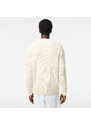 Lacoste pánský svetr klasického střihu z organické bavlny s přiléhavým oválným výstřihem