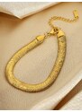 ORNAMENTI Pozlacený náramek Flat Snake gold