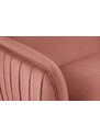 Růžová sametová dvoumístná pohovka MICADONI Moss 179 cm