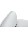 Bílá sametová dvoumístná pohovka MICADONI Moss 179 cm