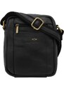 Pánská kožená taška přes rameno Peterson PTN-8020-NDM černá