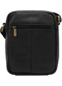 Pánská kožená taška přes rameno Peterson PTN-8020-NDM černá