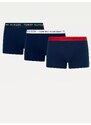 Sada tří tmavě modrých pánských boxerek Tommy Hilfiger Underwear - Pánské